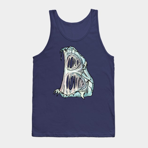 Dramabite Zombie B Letter Initial Typography Text Character Statement Tank Top by dramabite